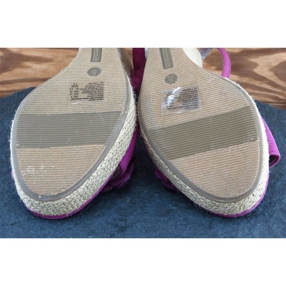 Montego Bay Sz 8 M Purple Ankle Strap‎ Fabric Women Sandals - Picture 7 of 7